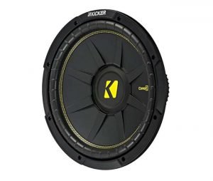 KICKER 44CWCS124 CompC 12 Inch 600 Watt 4 Ohm Single Voice Coil Car Audio Subwoofers with Polypropylene Cone