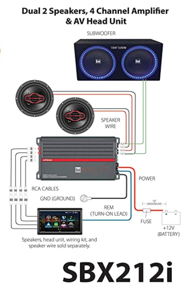 12 inch dual subwoofer wiring
